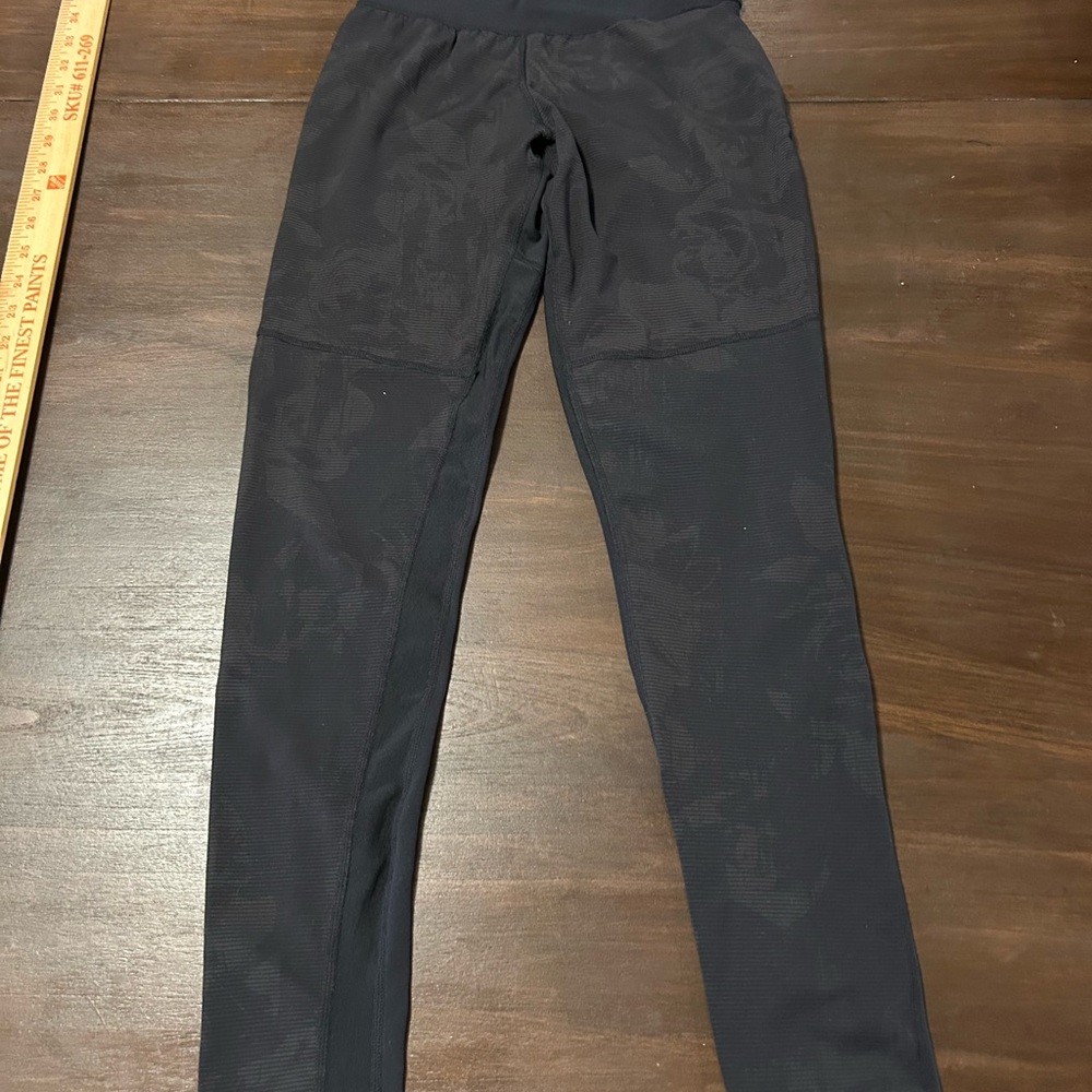 adidas Black Floral Jacquard Track Leggings